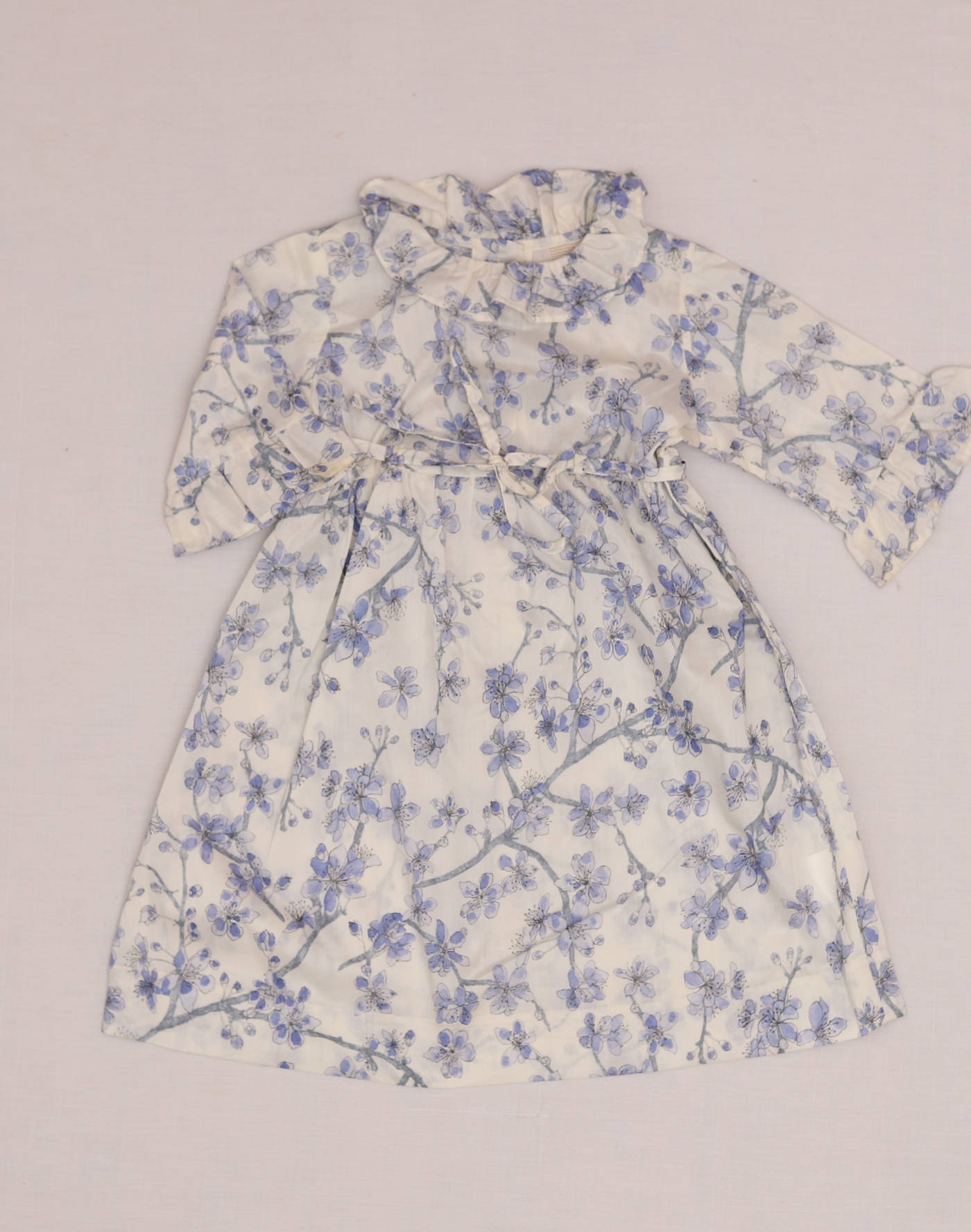 Baghère Cherry Blossom Liberty Print Dress with Wide Collar