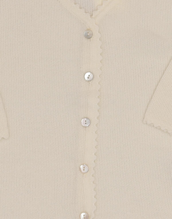 Baghère White Merino Cardigan