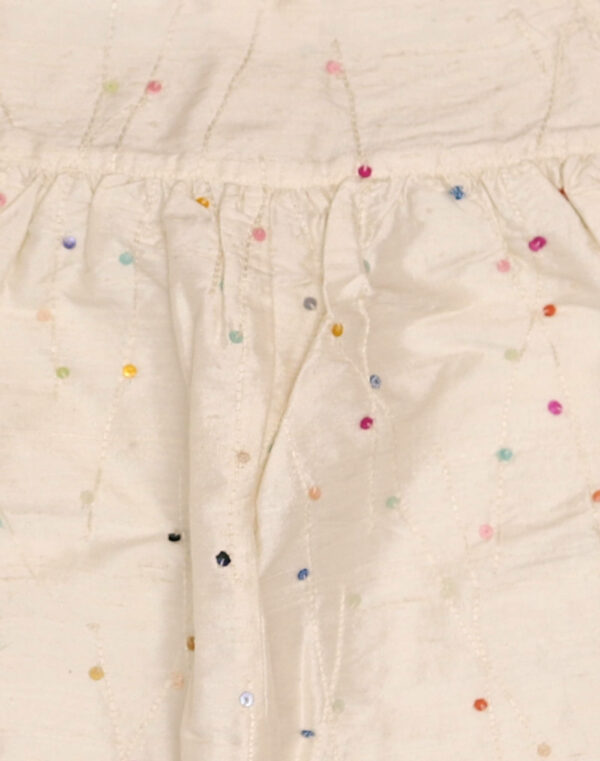 Baghère Silk Rompers & Bonnet with Sequins