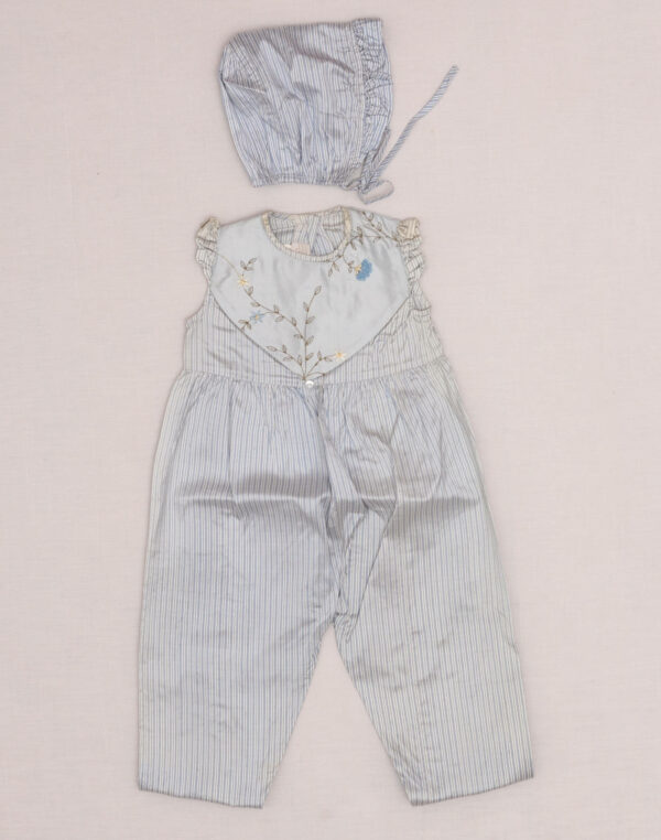 Baghère Embroidered Silk Romper & Bonnet /2