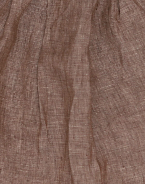 Baghère Linen Dress with Pleated Sleeves