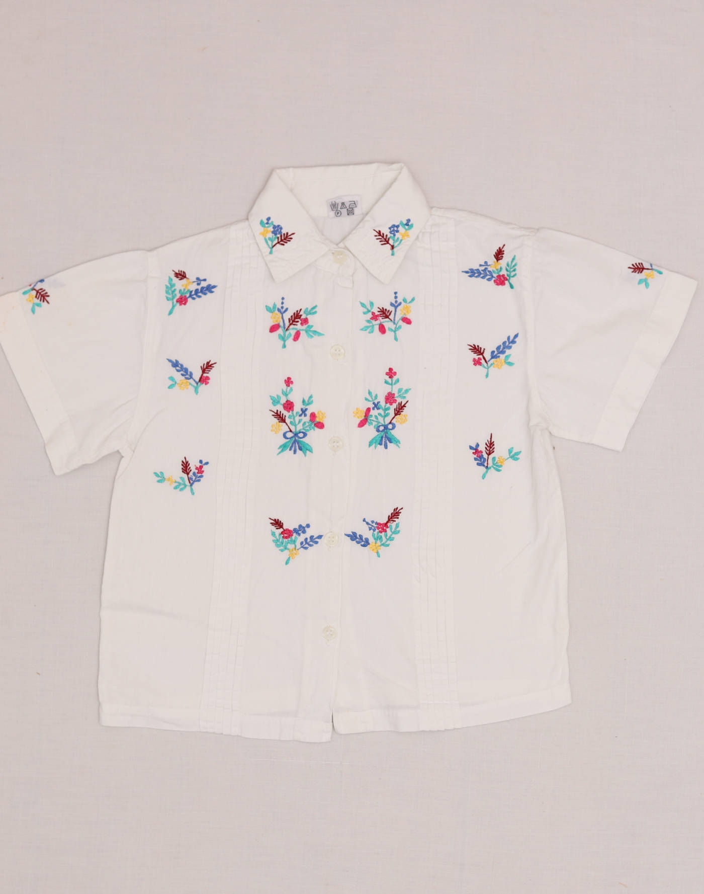 Flower-Embroidered Shirt, Age 6