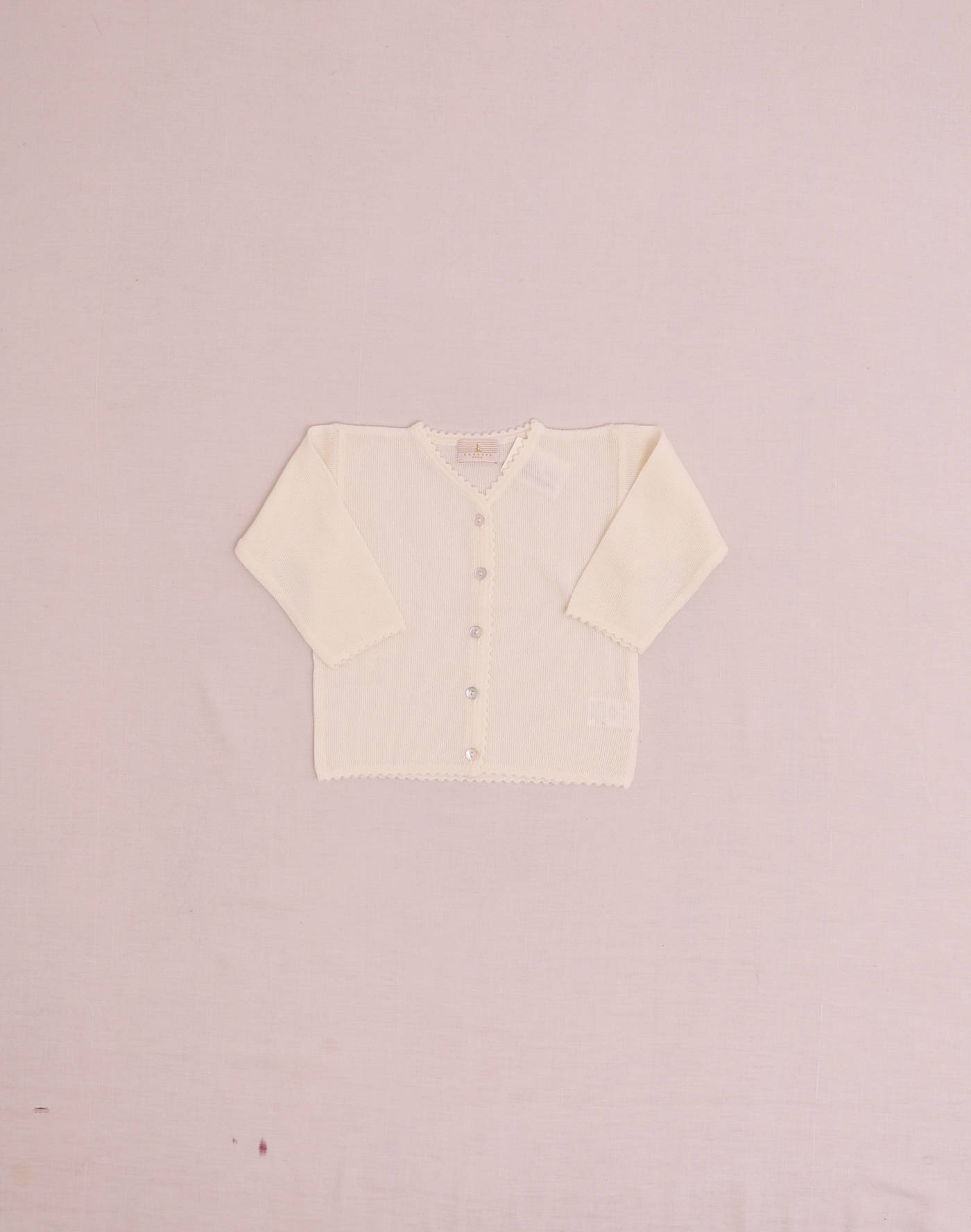 Cardigan mérinos blanc Baghère