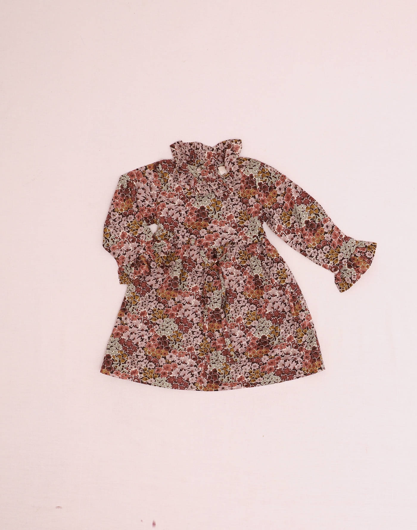Robe grand col Liberty prune Baghère