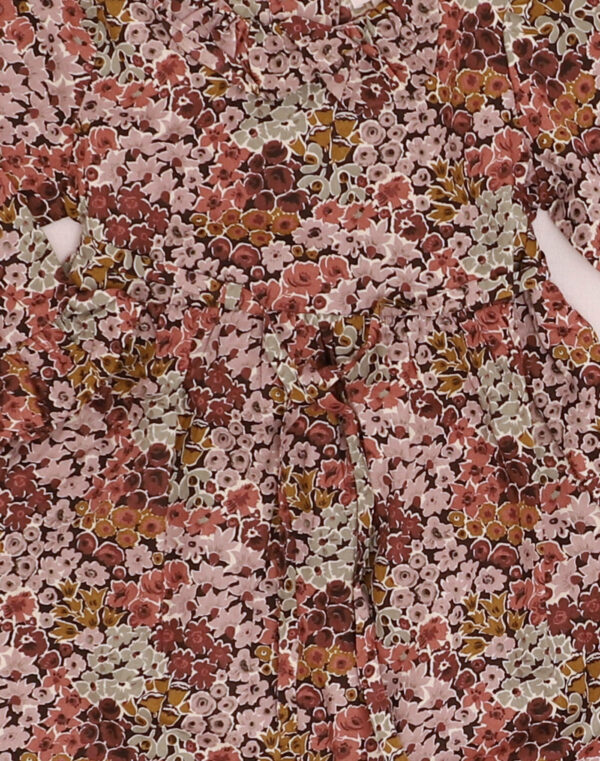 Robe grand col Liberty prune Baghère