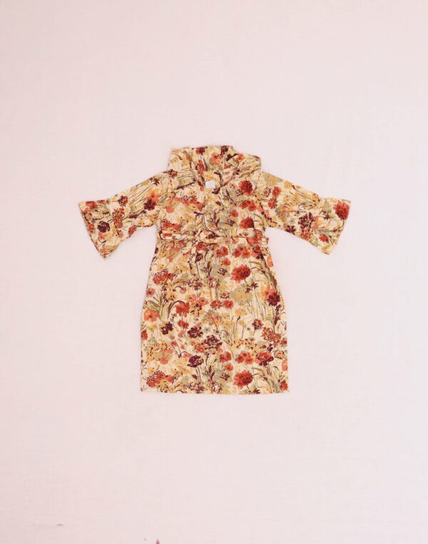 Robe grand col Liberty bouquet Baghère