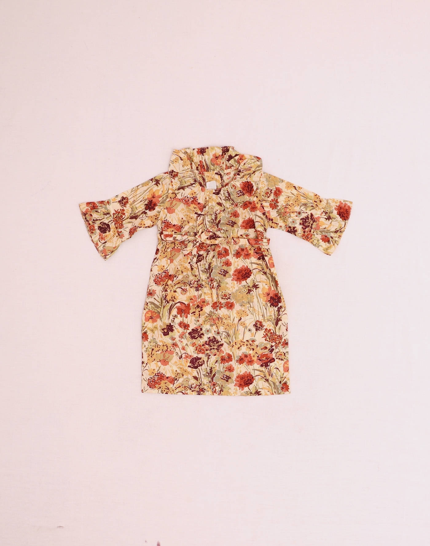 Robe grand col Liberty bouquet Baghère