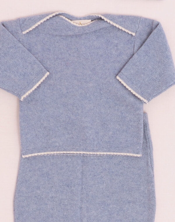 Ensemble avec bonnet cachemire bleu Baghère