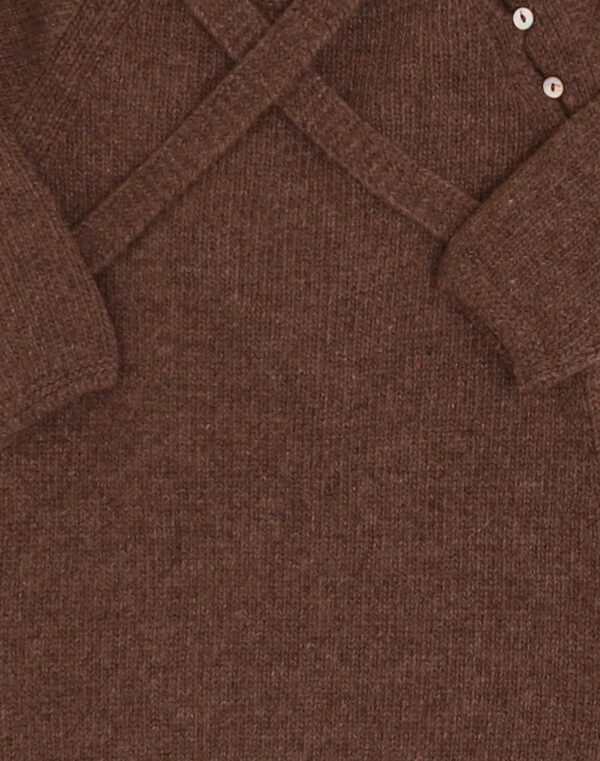 Robe laine vierge & angora chocolat Baghère
