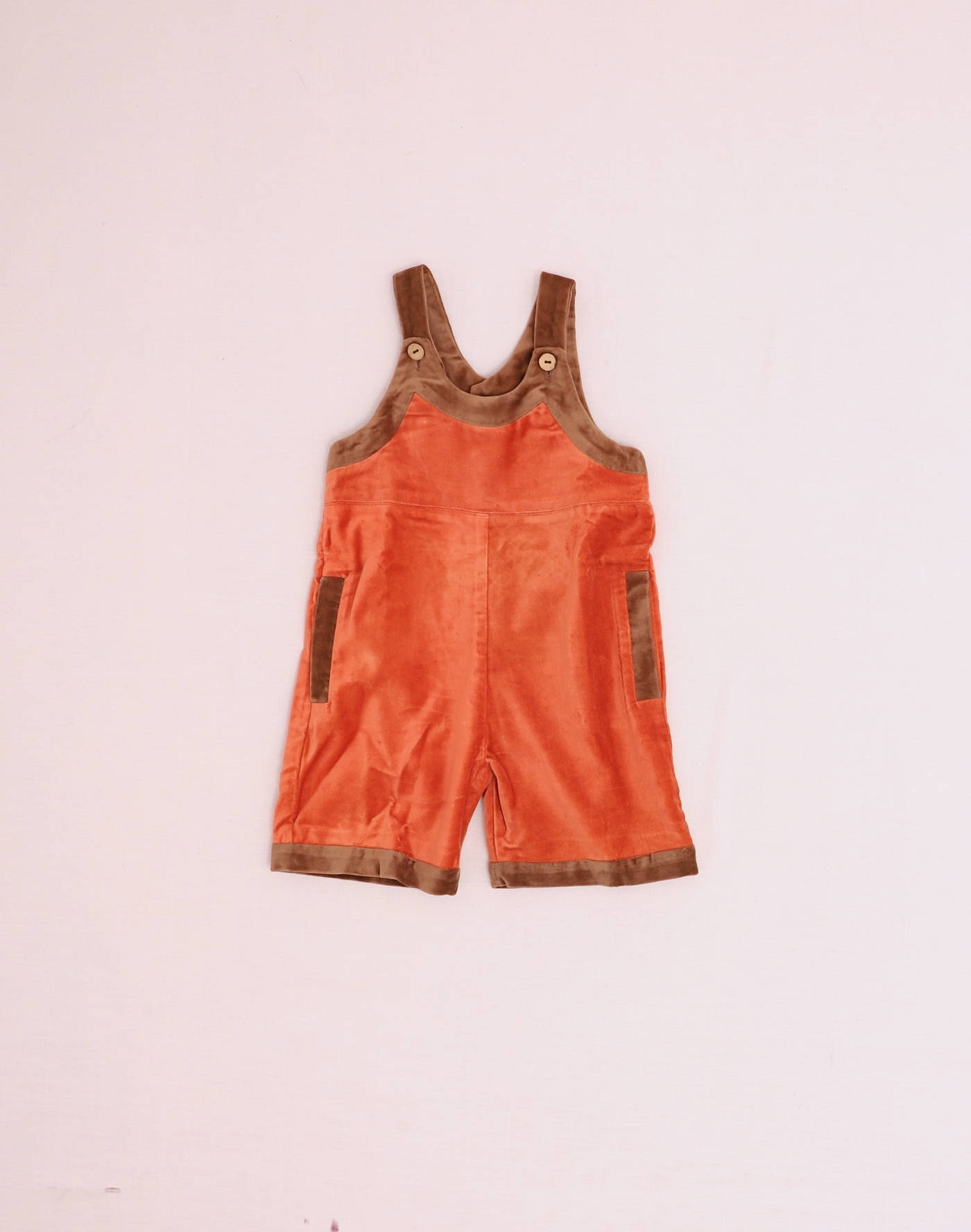 Salopette en velours tangerine Baghère