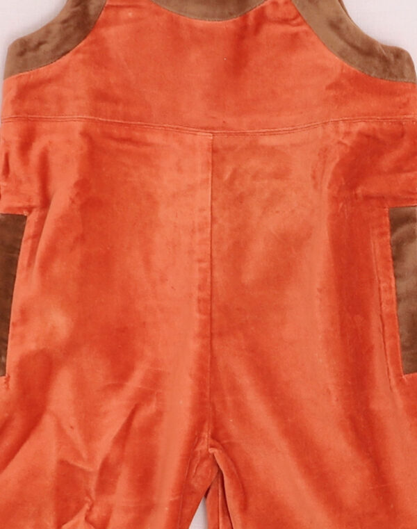 Salopette en velours tangerine Baghère