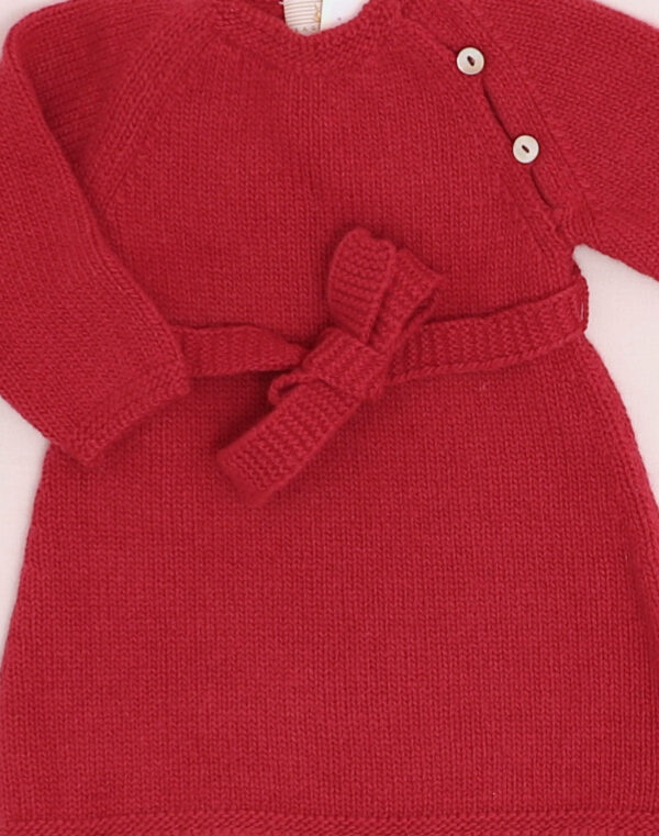 Robe laine vierge & angora framboise Baghère