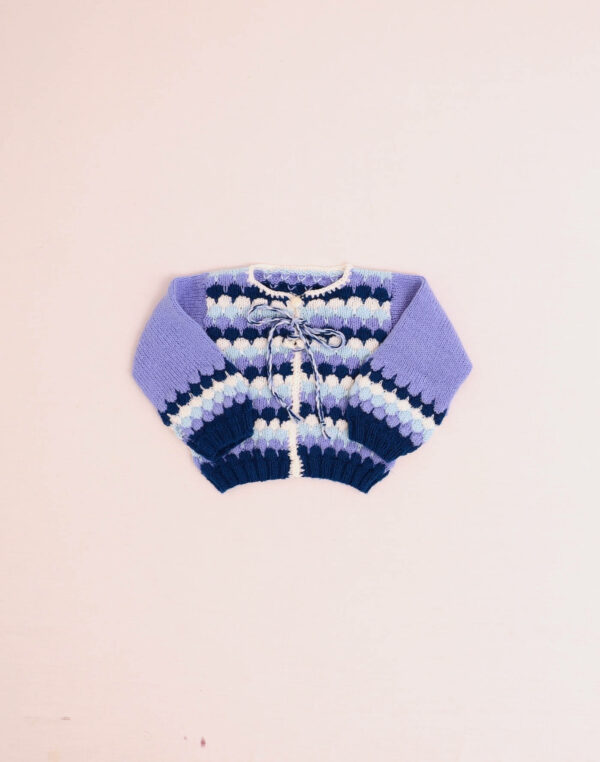 Hand-knitted multicolored sweater