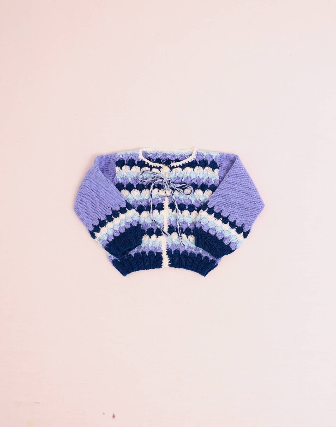 Hand-knitted multicolored sweater