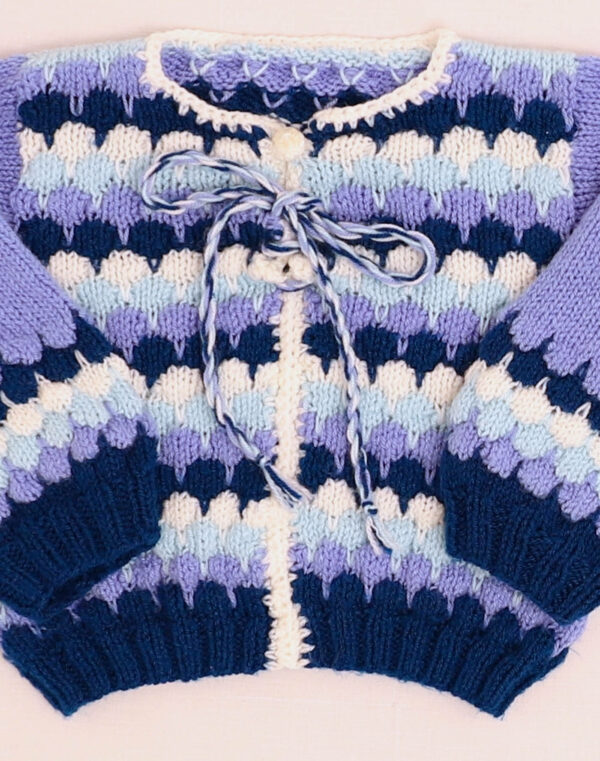Hand-knitted multicolored sweater