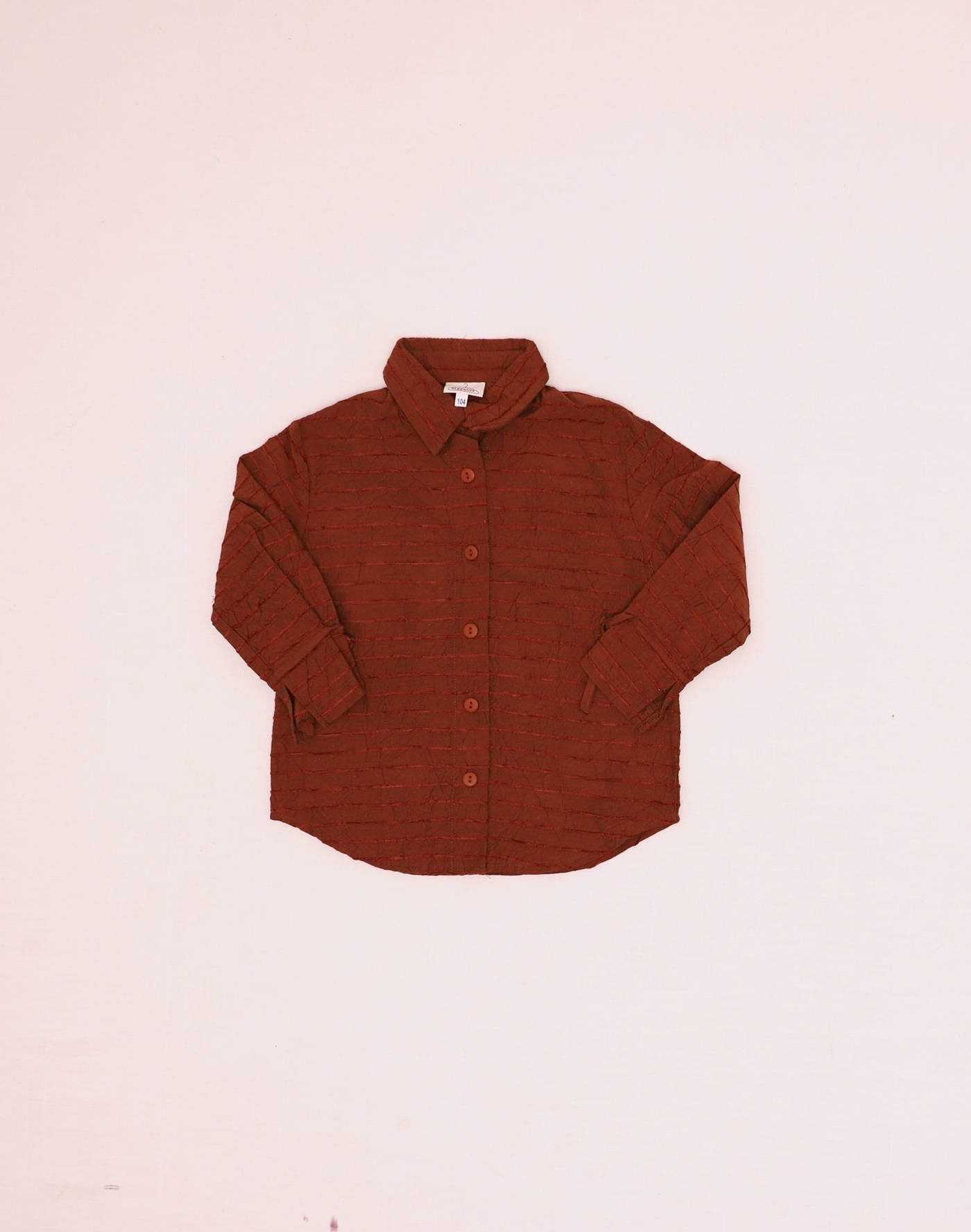 Textured chocolate-colored shirt