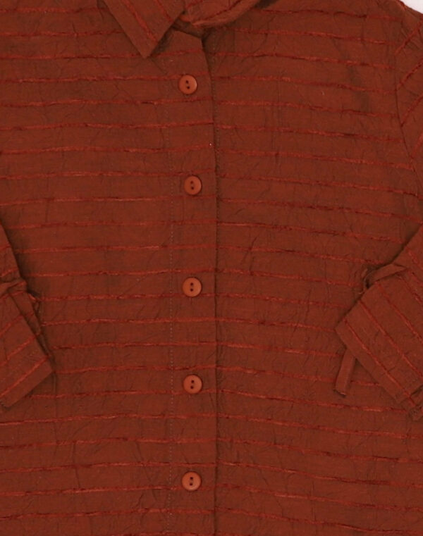 Textured chocolate-colored shirt