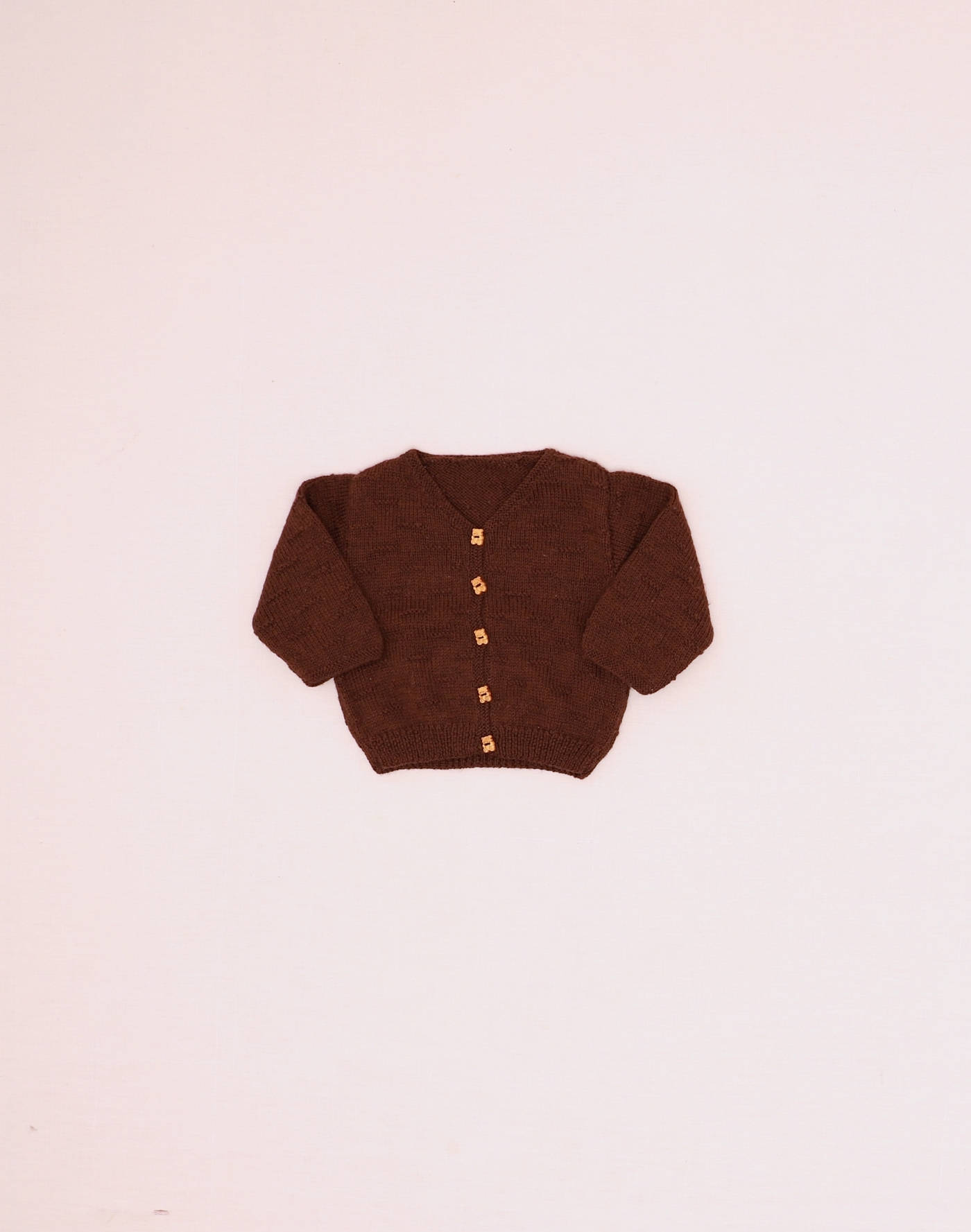 Handmade textured brown cardigan