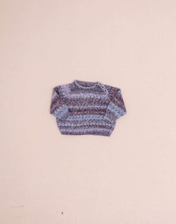 Handmade Blue Marled Sweater
