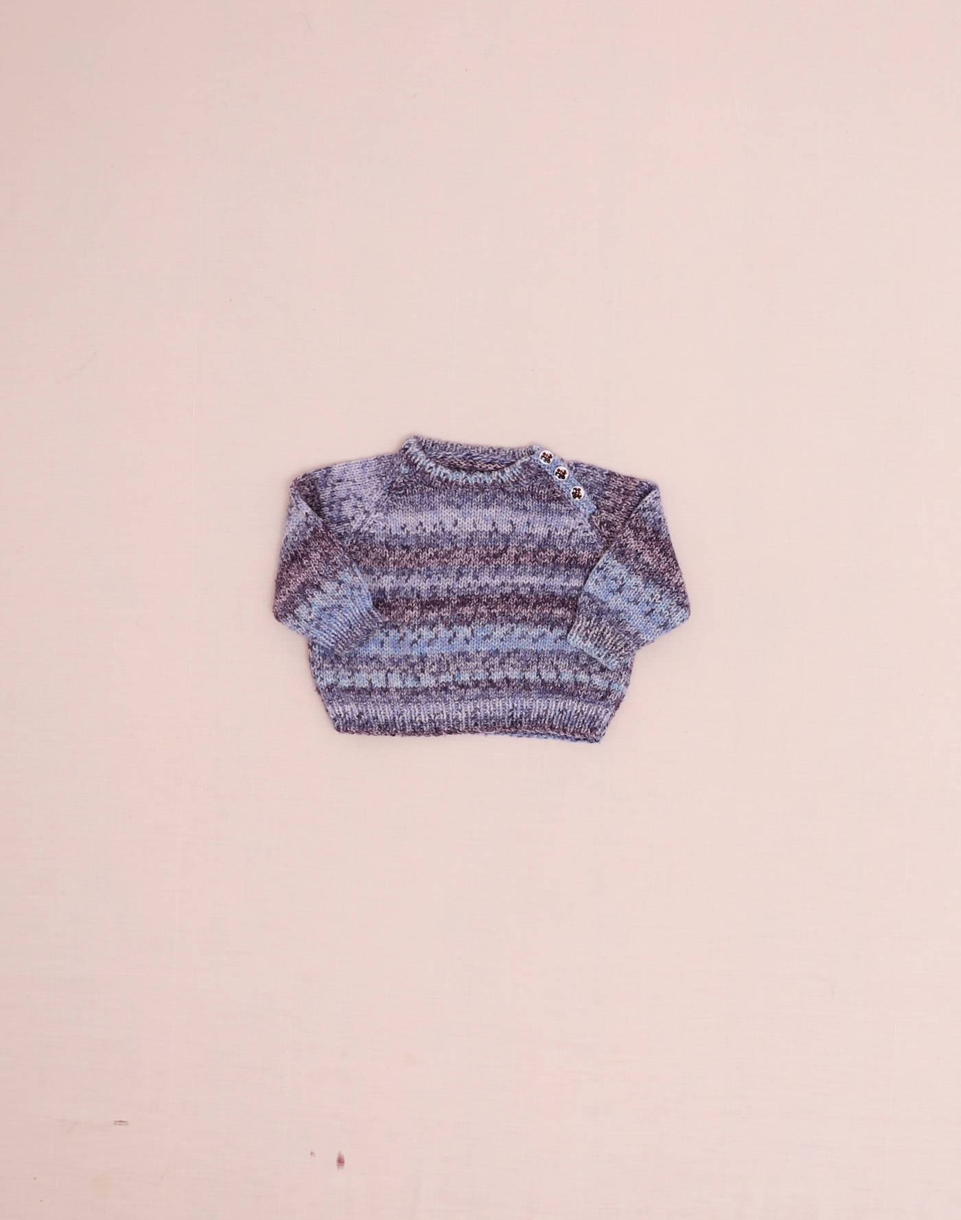 Handmade Blue Marled Sweater