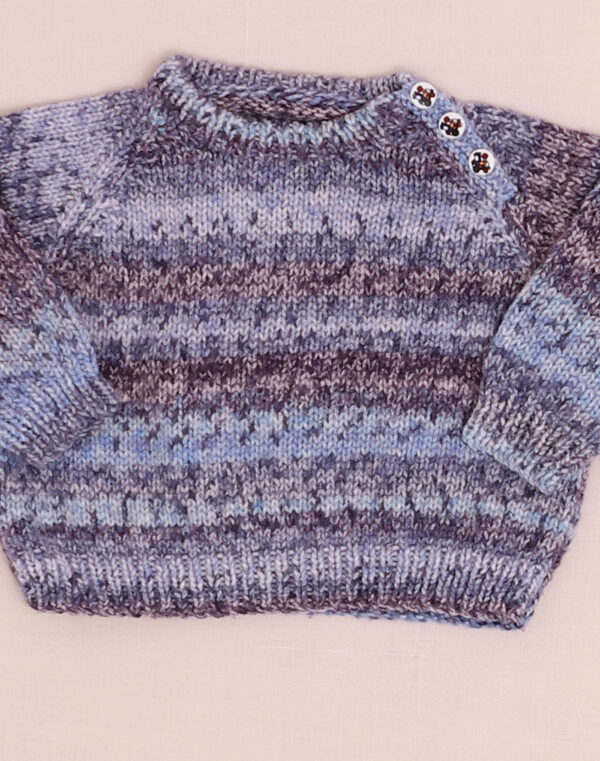 Handmade Blue Marled Sweater
