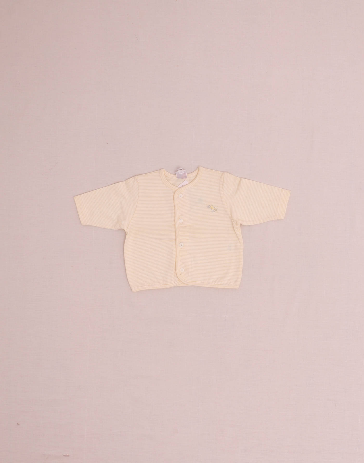 Striped Jersey Cardigan with Little Bird Design