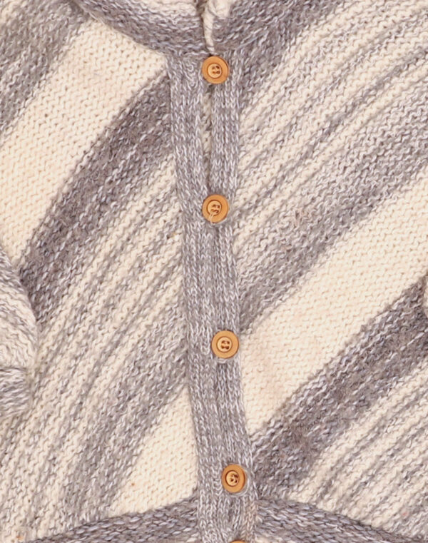 Handmade heather gray cardigan, size 6