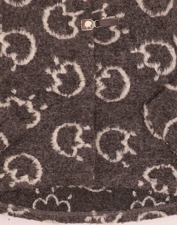 Boiled-knit cardigan with prints