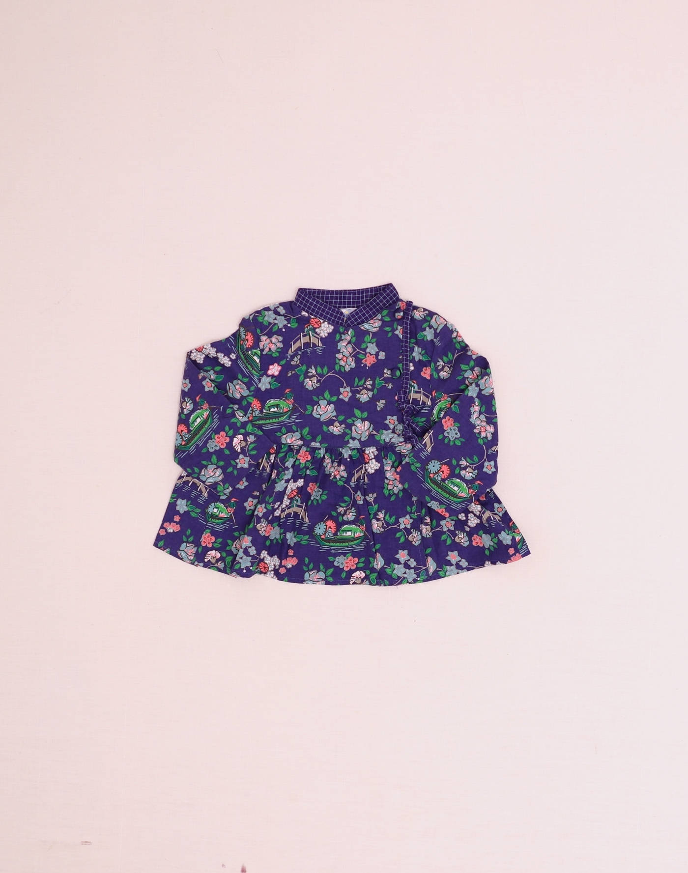 Blouse with Flowers & Pagodas