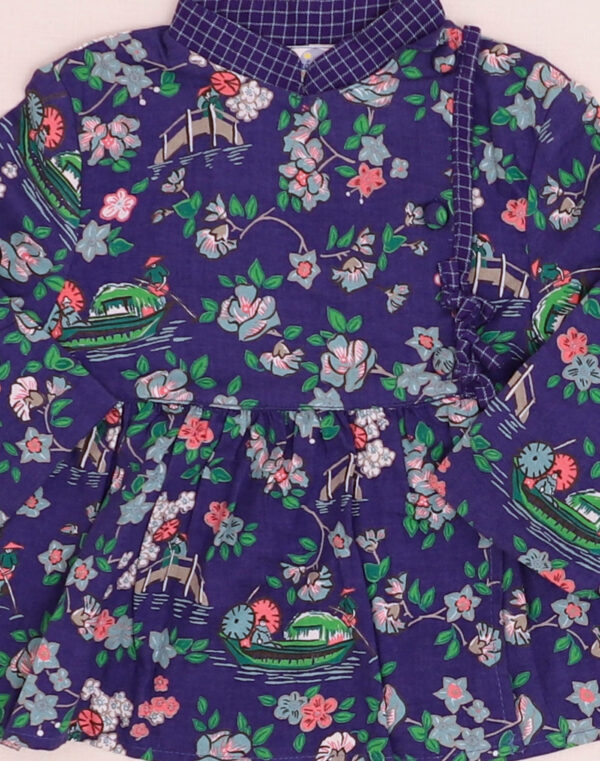 Blouse with Flowers & Pagodas