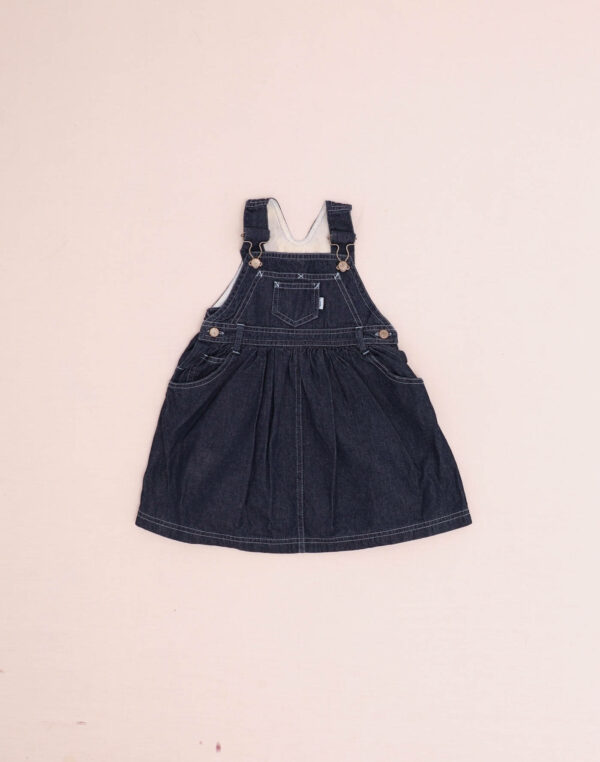 Denim overalls dress