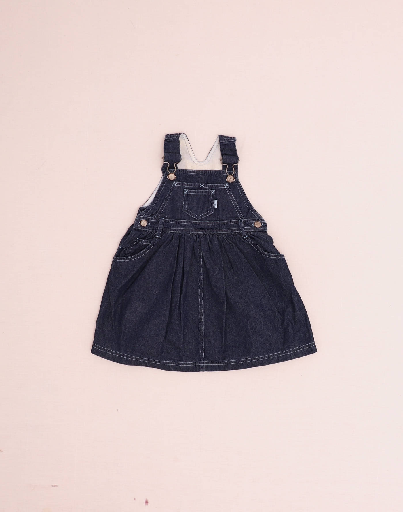 Denim overalls dress