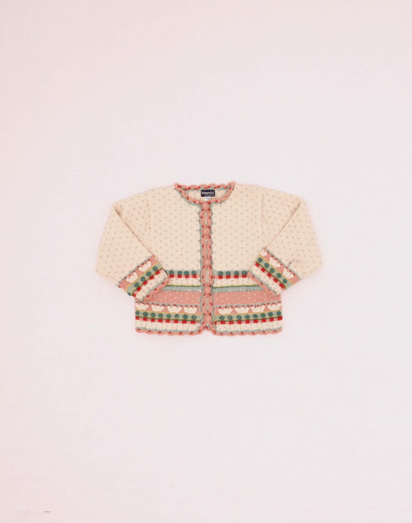 Cardigan jacquard brodé