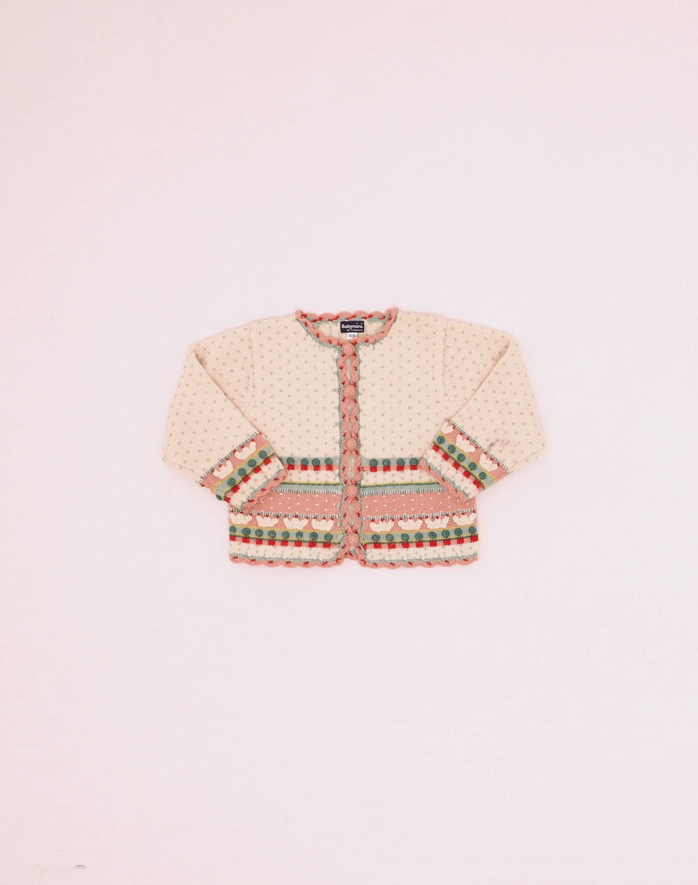 Cardigan jacquard brodé