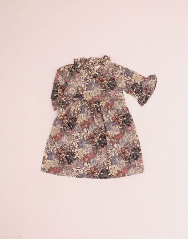 Robe grand col Liberty grandes fleurs
