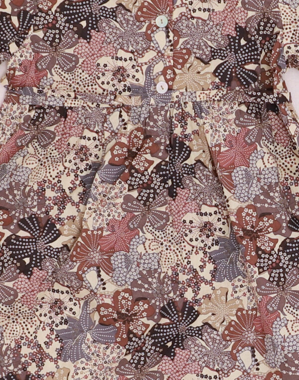 Robe grand col Liberty grandes fleurs