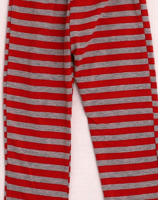 Red striped leggings