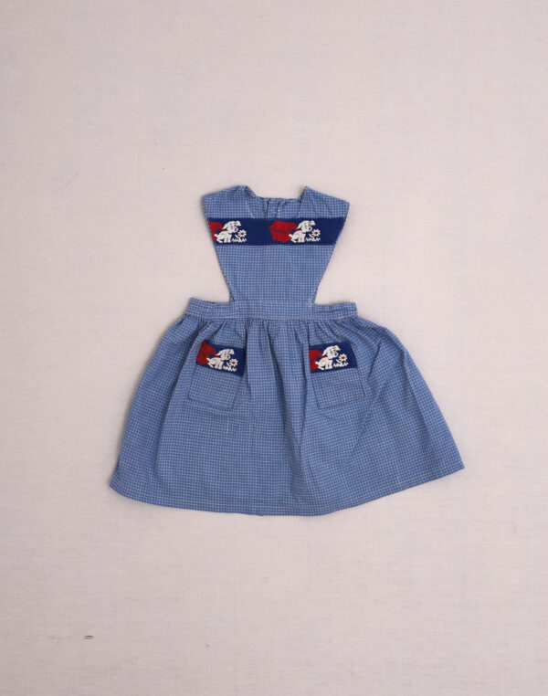 1950s Apron Dress with Dog in a Kennel