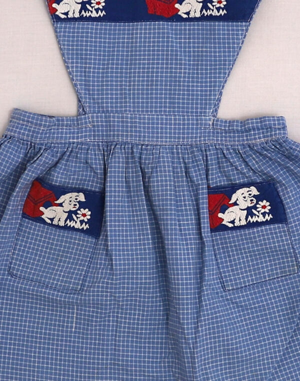 1950s Apron Dress with Dog in a Kennel