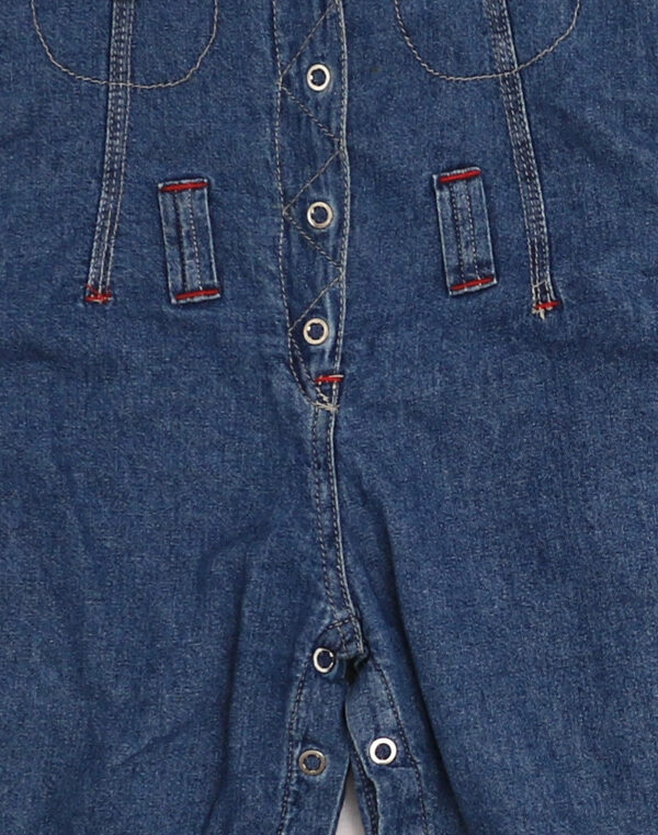 Sleeveless denim jumpsuit