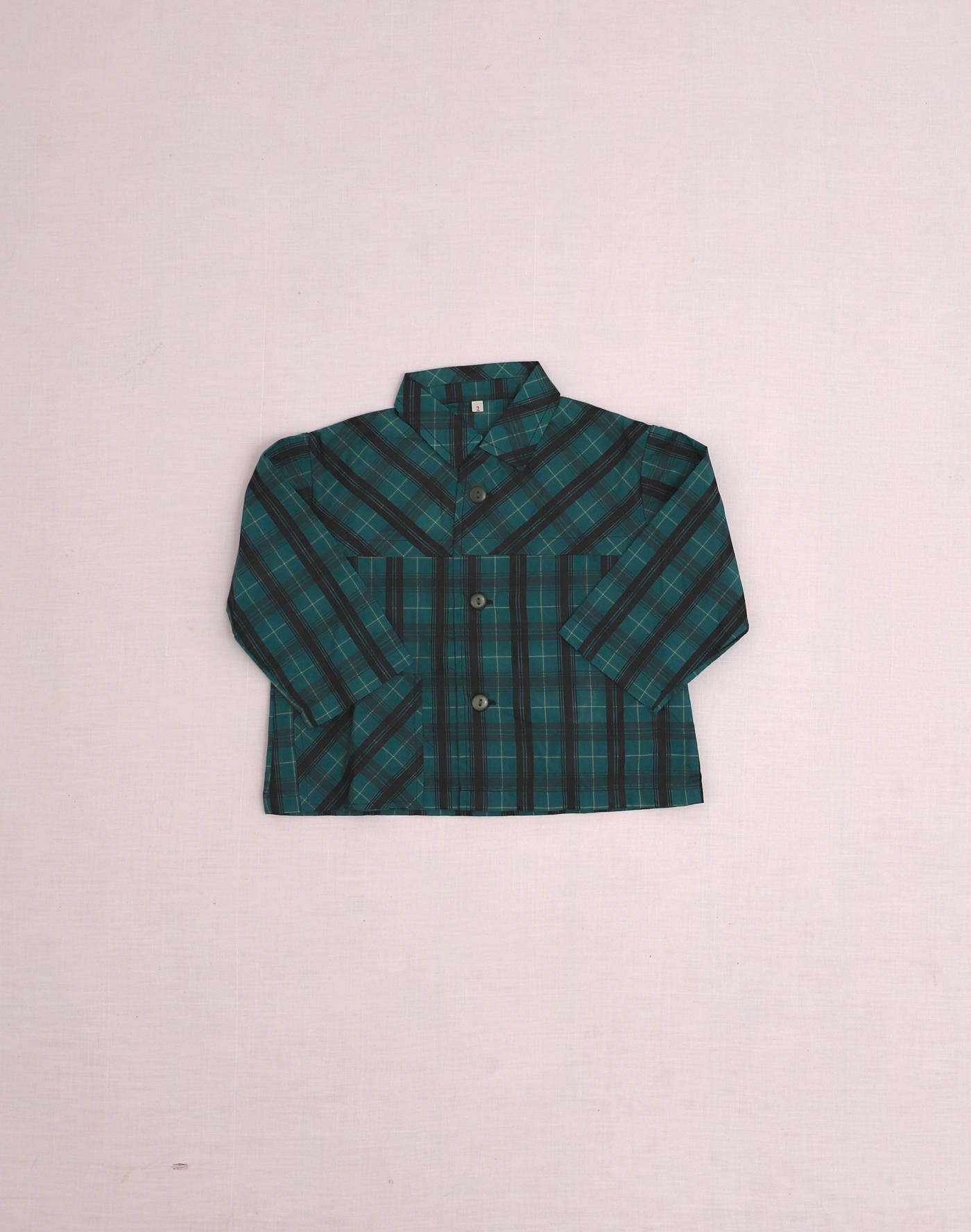 1960s Nylon Checkered Blouse