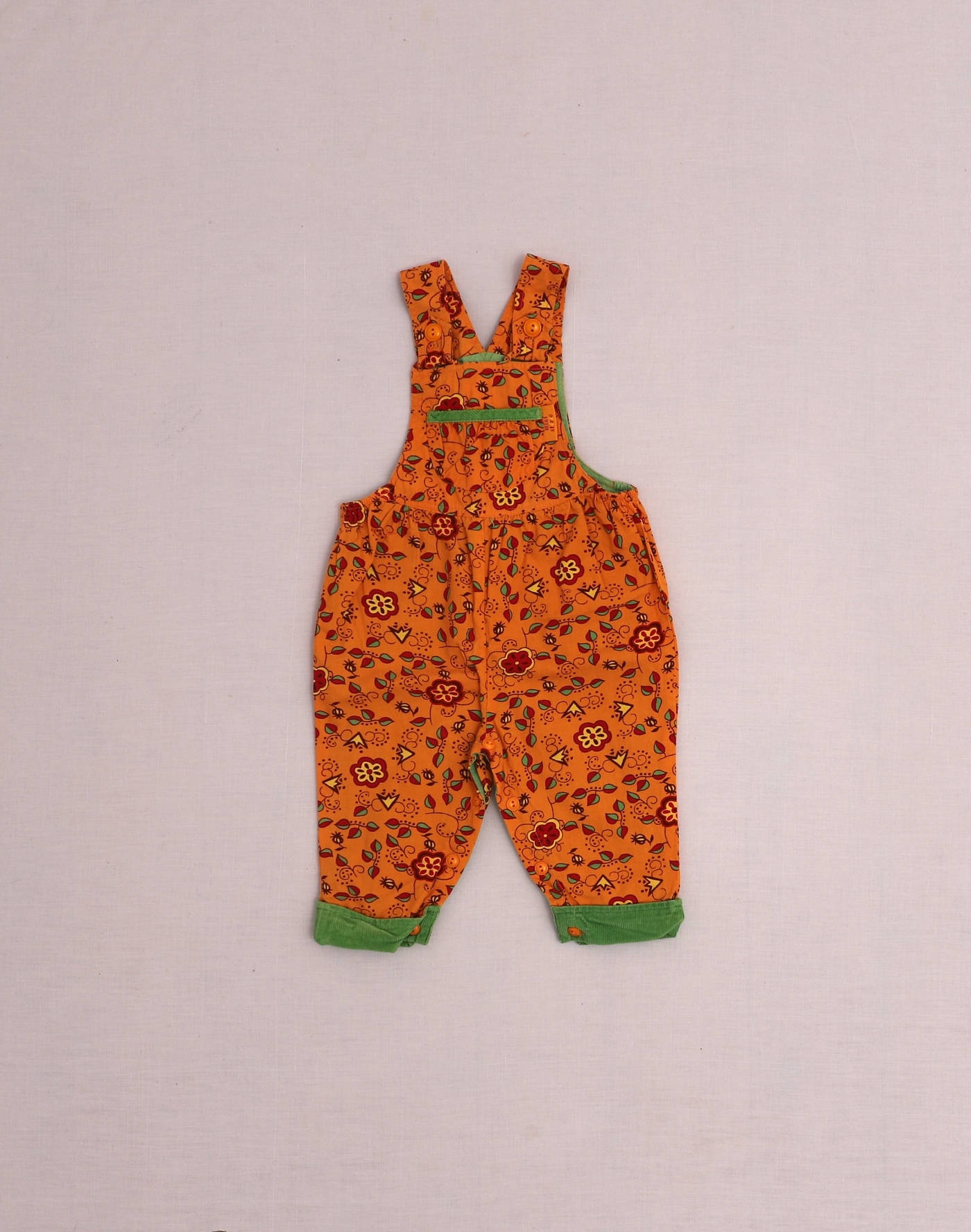 Lined floral overalls