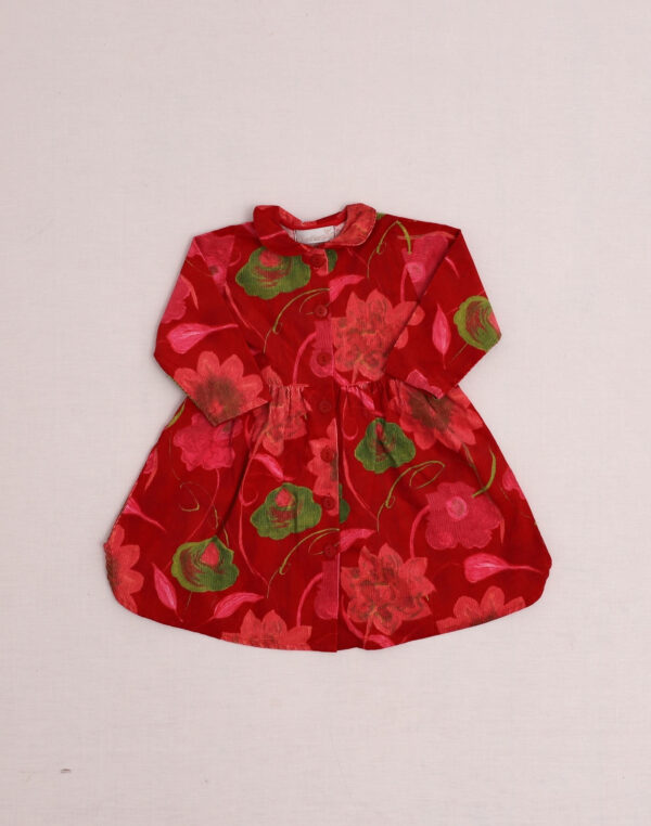 Floral velvet dress