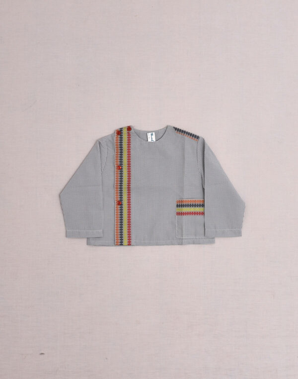 Gray 1960s Nylon Blouse