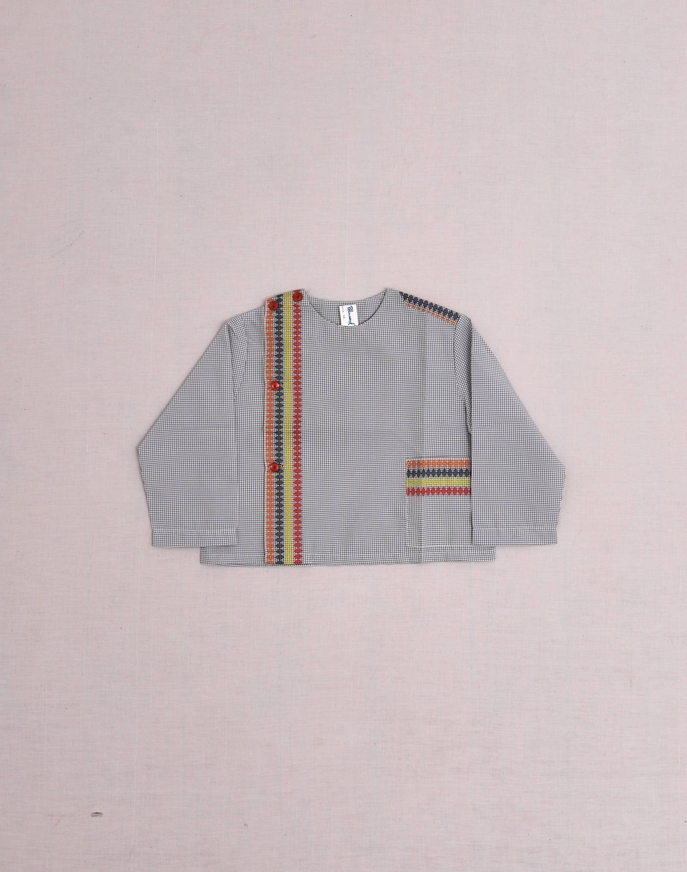 Gray 1960s Nylon Blouse