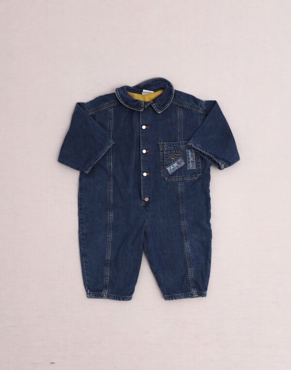 Lined denim jumpsuit
