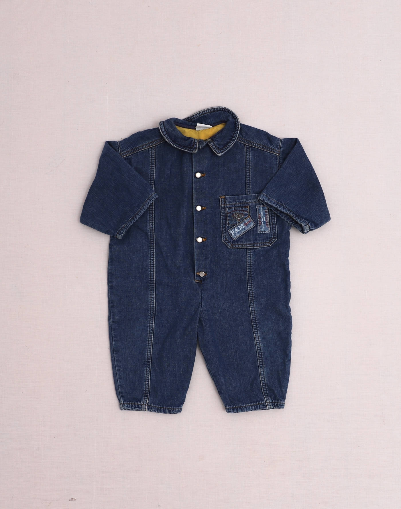 Lined denim jumpsuit