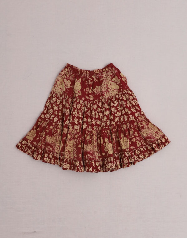 Floral ruffled skirt for 6-year-olds