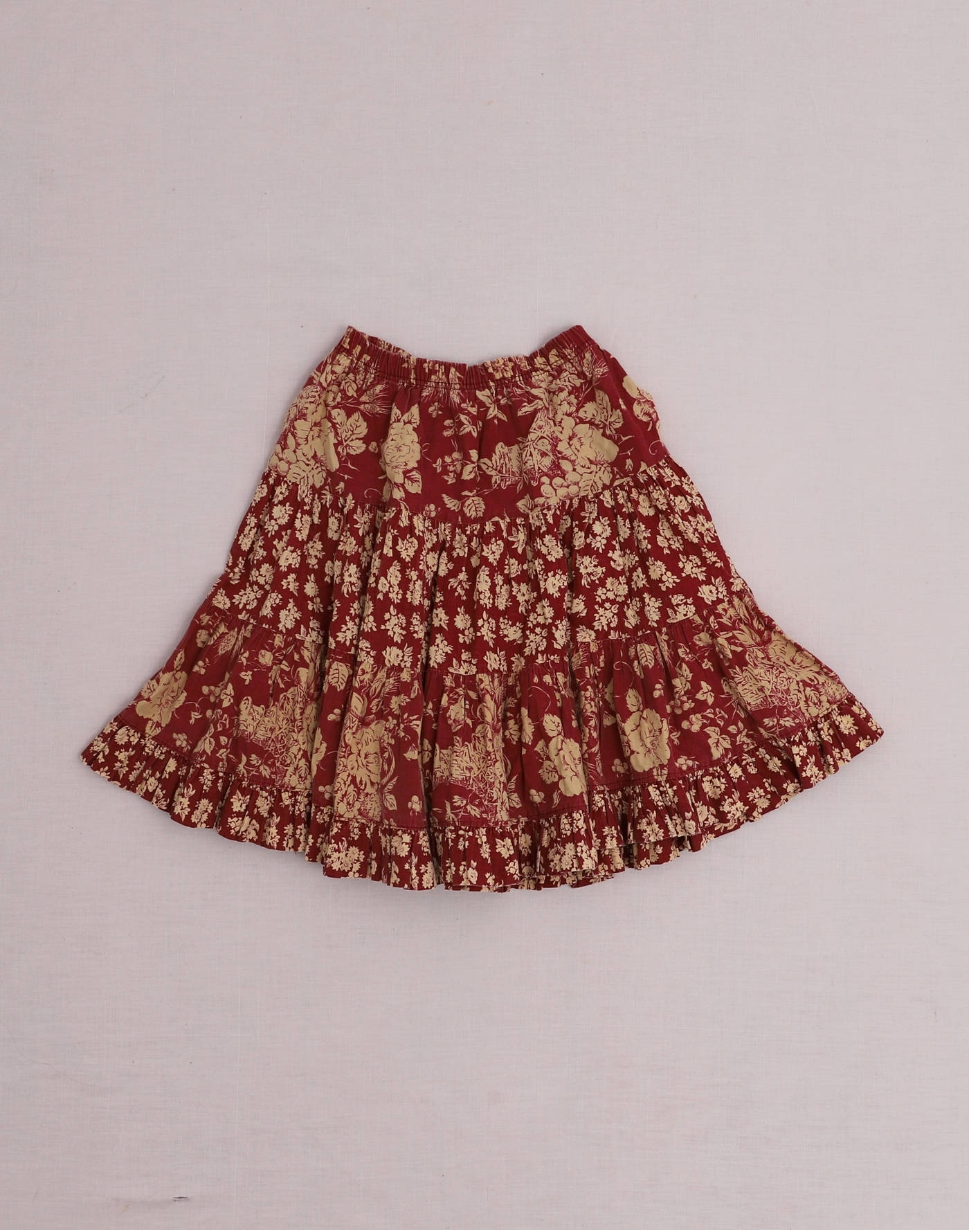 Floral ruffled skirt for 6-year-olds