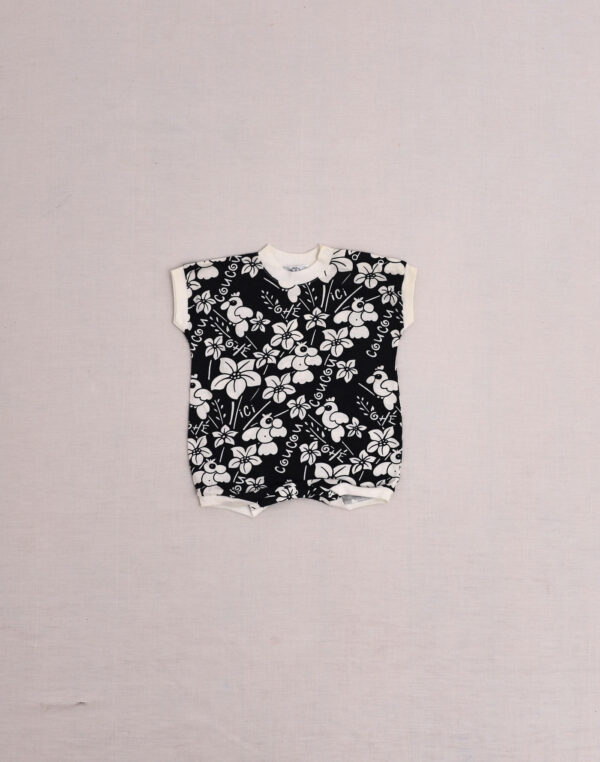 Jersey Romper with Birds